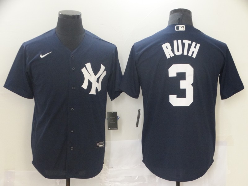 Men New York Yankees #3 Ruth Blue Game 2021 Nike MLB Jerseys->new york yankees->MLB Jersey